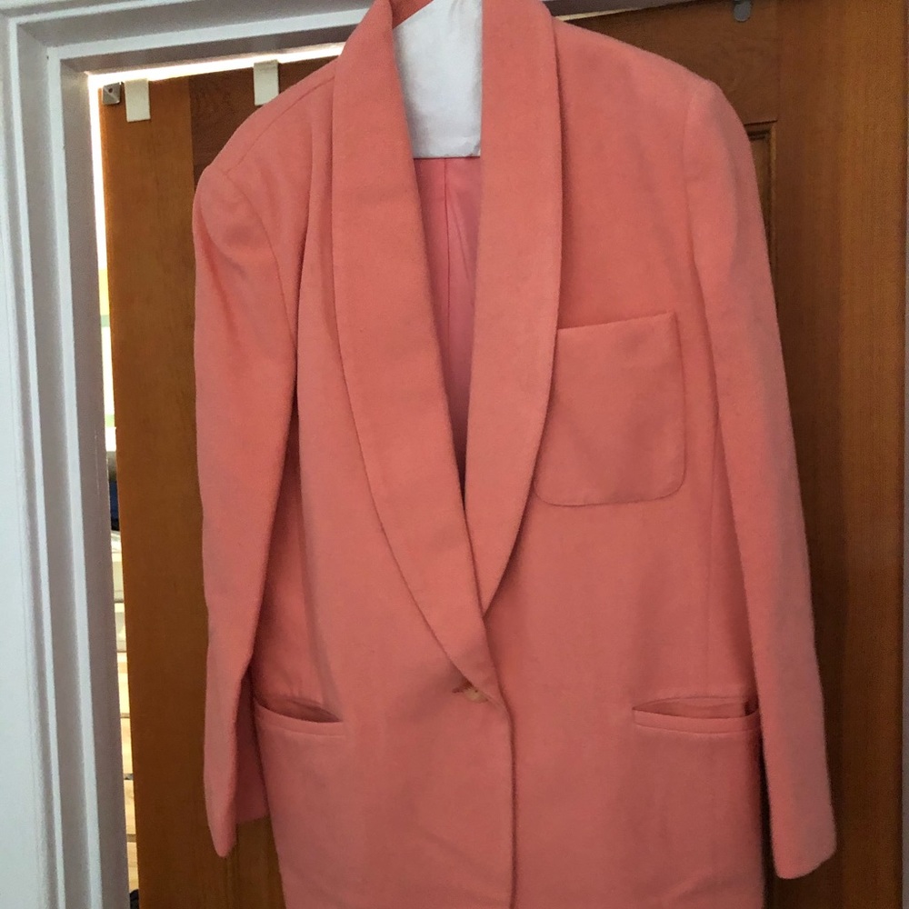 Blazer, wool, peach color, 3 pockets